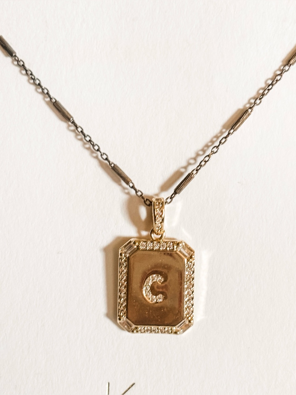 NWT! Kinsey Designs Gold Filled Initial Necklace - C
